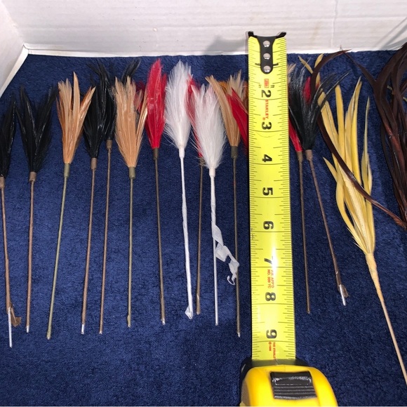 23 Assorted Feather Picks Natural Home Decor Floral Arrangement Vibrant 8 - 12” - Picture 2 of 3